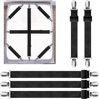 Image de Lot de 5 pinces à nappe élastiques pour tables de pique-nique