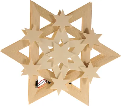 Produktbild von matches21 Weihnachtsstern Cosmos LED Bausatz f. Kinder Werkset Bastelset ab 9 Jahren