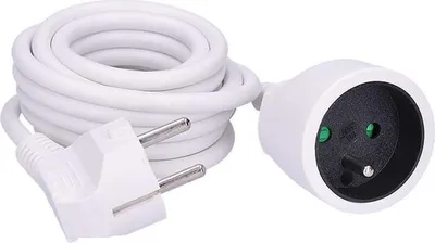 Obrázok produktu pre Solight Biely predlžovací kábel - spojka, 1 zásuvka, 3m PS03