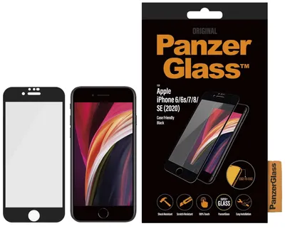 Image de PanzerGlass Case Friendly - Protection d'écran pour téléphone portable - noir - pour Apple iPhone 6, 6s, 7, 8, SE (2nd generation)