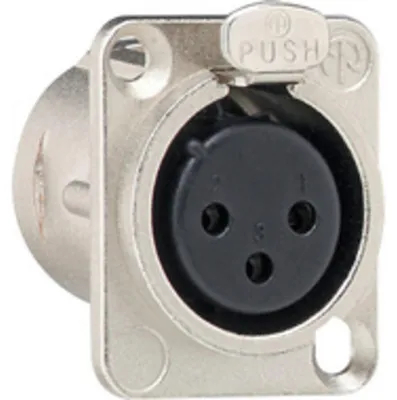 Productafbeelding van GIRA flensconnector 003600, XLR-flensconnector, 3-polig, D-serie