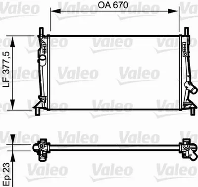 Produktbild von VALEO Kühler, Motorkühlung  734320