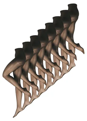 Produktbild von NUR DIE 8-Pack Strumpfhose 15 den Seidenfein - schwarz - Größe 40/44 = M
