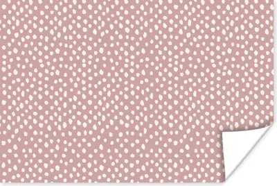 Produktbild von MuchoWow® Poster Rosa - Punkte - Weiß - Muster 180x120 cm - Fotoplakat