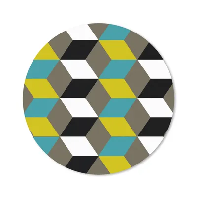 Produktbild von MuchoWow® Mauspad Mousepad Blöcke - Muster - 3D 40x40 cm - Mousepads - Maus Mat - Pad - Mausunterlage - Schreibtisch Accessoires