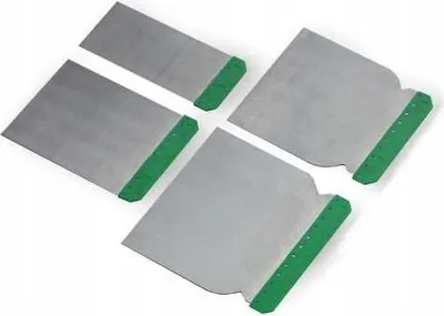 Produktbild von 4-teiliges Metallspachtelset für Spachtelarbeiten an Kitt, Dichtmitteln und für Reparaturen