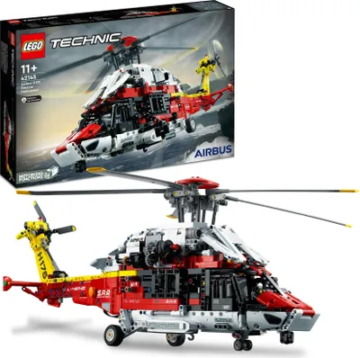 Produktbild von LEGO 42145 Technic Airbus H175 Rettungshubschrauber, Modellbausatz für Kinder, Spielzeug-Hubschrauber mit drehbaren Rotoren und motorisierten Funktionen, Lernspielzeug