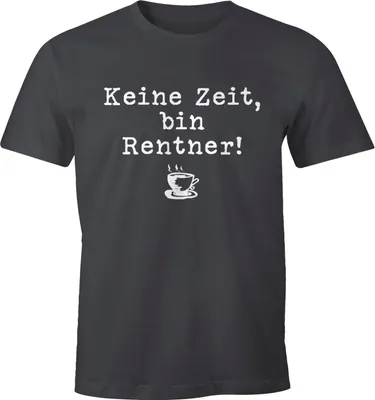 Produktbild von Keine Zeit bin Rentner Spruch Herren T-Shirt Moonworks® dunkelgrau L