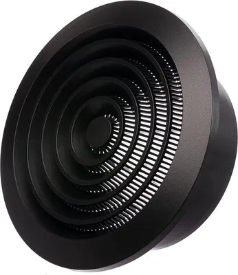 Obrázek produktu pro Ventilační mřížka, průměr 100 mm, antracitová barva, plastová, s ochranou proti hmyzu