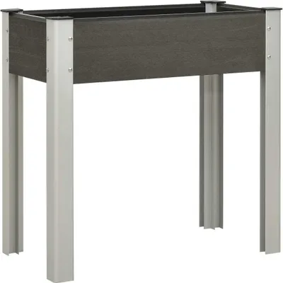 Produktbild von Garten-Hochbeet 75x40x75 cm WPC Grau