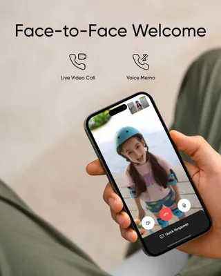 Immagine prodotto di Videocitofono con telecamera - Campanello video - Campanello intelligente - Campanello wireless - Campanello Wi-Fi - Immagini 2K Full HD