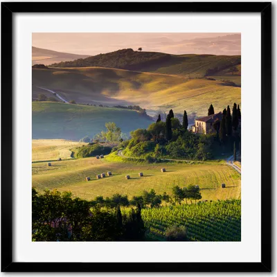 Produktbild von Bild - 50 cm x 50 cm - MDF - Rahmen, Wandkunst - Toskana Italien