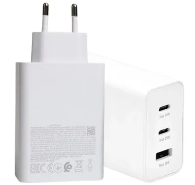 Produktbild von Samsung Galaxy Schnellladeadapter Trio 65 Watt EP-T6530N weiss