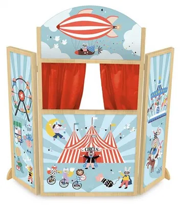 Image de Théâtre circus en bois, michelle carlslund - vilac - 8557 - marionnettes