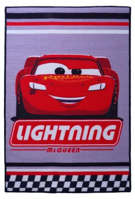 Produktbild von Disney Home Kinderteppich - Kinderspielteppich für Kinderzimmer, Spielzimmer - Rutschfeste Disney Cars Lightning Teppich 80 x 120 cm