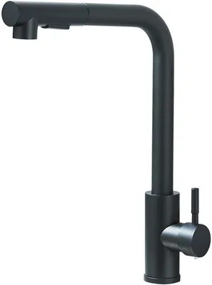 Immagine prodotto di LLFFSSDG Rubinetto da cucina ad alta pressione nero, Rubinetto da cucina estraibile, Rubinetto da cucina girevole a 360°, Rubinetto per lavabo con doccia, Due getti d'acqua, Miscelatore da cucina in acciaio inox