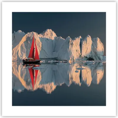 Produktbild von Poster - Poster ohne Rahmen - Gletscher Ozean Grönland - 40x40 cm - Wand Bild - Wanddeko - Wandbilder - Kunstposter - Wandposter - Bilder - Kunstdruck - Wanddekoration - Wandbild - P2XAC40x40-4996