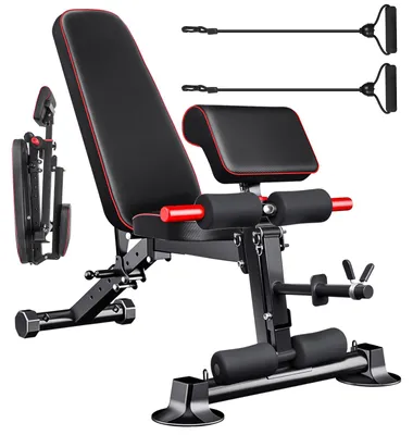 Produktbild von Gewichtsbänke, verstellbares Design, Heimfitness Krafttraining, Multifunktionale Nutzung, schwarz