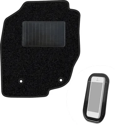 Produktbild von moto-MOLTICO Fahrer Fußmatte Auto Velours Fahrerseite Autoteppiche Schwarz Fahrermatte 1-teilig passend für Toyota Hilux 2006-2015