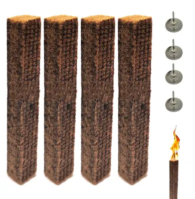 Produktbild von Dauerdocht für Wachsfresser - Mit Dochthalter - Für Outdoor-Kerzen und Kerzenherstellung - 4 Stück