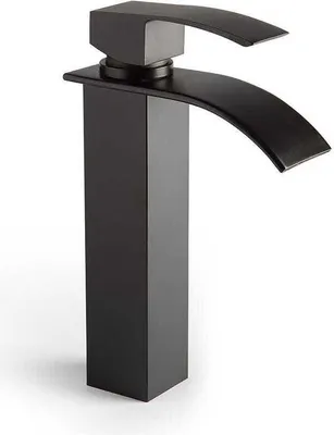 Immagine prodotto di Rubinetto alto a cascata per lavabo nero opaco | Nardis