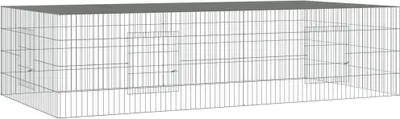Image de vidaXL Cage à lapins 2 panneaux 220x110x55 cm Fer galvanisé