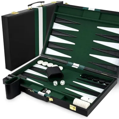 Obrázek produktu pro Sada na backgammon o velikosti 18 palců pro 2 hráče, přenosná