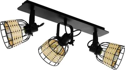 Obrázek produktu pro EGLO ANWICK 1, 3 žárovek, E27, IP20, Černá, Dřevo