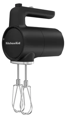 Productafbeelding van KitchenAid 5KHMR700BM, Handmixer, Zwart, Voor het mengen, 0,91 m, MATZWARK, 1100 omwentelingen per minuut