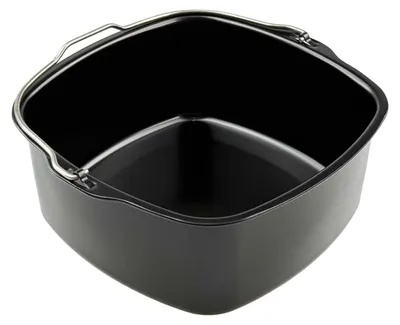 Kuchenform für Airfryer, 7 Zoll, antihaftbeschichtet, schwarz