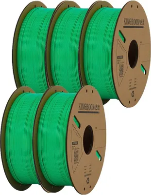 Immagine prodotto di filamento per stampante 3D, diametro 1,75 mm, lunghezza 300 m, 5 rotoli verdi