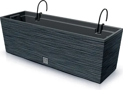 Zdjęcie produktu dla nabbi Plastikowa doniczka balkonowa DFC600W 58 cm - antracyt