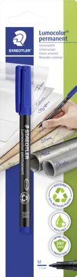 Produktbild von Folienstift Lumocolor M 1,0mm permanent blau Packung mit 10 Stück