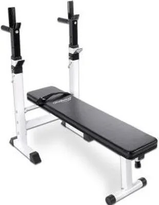 Produktbild von Physionics® Multifunktion Hantelbank - mit zwei Ablagen + Dip-Griffen, Klappbar & Höhenverstellbar, Gesamtbelastung: 200 kg - Trainingsbank