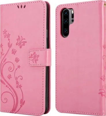Image de Cadorabo Housse pour Huawei P30 PRO Housse de protection rose Housse pour portable Etui Case Fleurs Flower