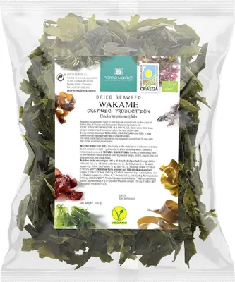 ALGI MORSKIE SUSZONE - WAKAME BIO 100 g - PORTO MUINOS