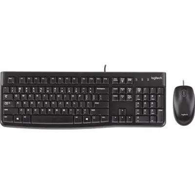 Produktbild von Logitech MK120, Volle Größe (100%), Kabelgebunden, USB, Schwarz, Maus enthalten