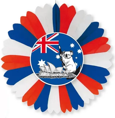 Produktbild von Dekofächer Australien mit Koala, einseitig, 60 cm