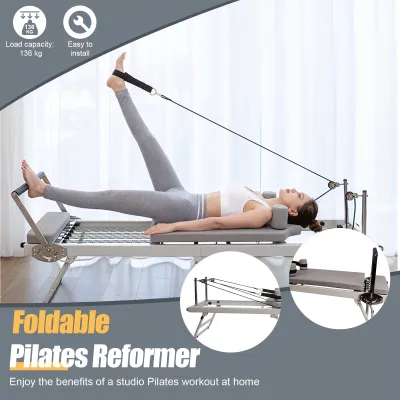 Productafbeelding van Pilatesapparaat - Pilates Reformer - Pilates Machine - Fitnessapparaat - Core Trainer - Inklapbaar & Compact