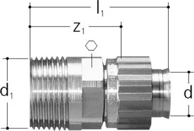 Produktbild von Sanipex Übergang 5480 mit Außengewinde 3/4" AG x 25 mm