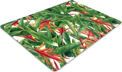 Obrázek produktu pro Podložka pod kancelářskou židli 120 cm x 90 cm Podložka pod kancelářskou židli - Exotické květiny