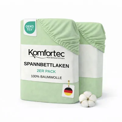 Product packaging for a set of fitted sheets.