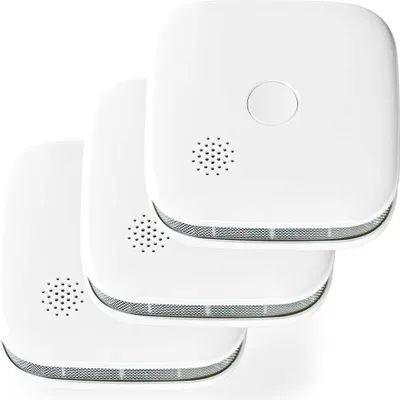 Produktbild von Nedis SmartLife Rauchmelder - Batteriebetrieben - Sensorlebensdauer: 10 Jahre - EN 14604 - Max. Batterie-Lebensdauer: 24 Monate - 85 dB - Weiss - 3 Stück