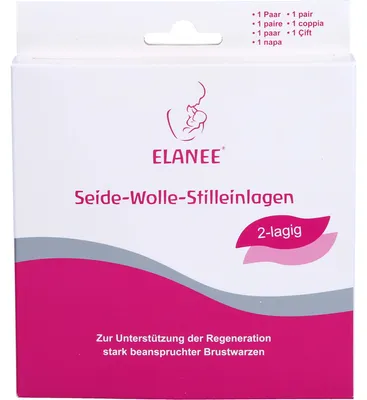 Produktbild von ELANEE Seide-Wolle-Stilleinlagen 2-lagig, 2 St