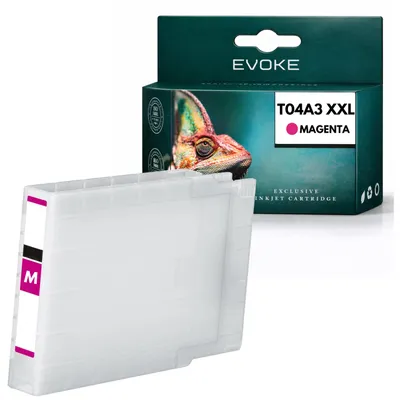 Produktbild von Evoke-Kompatibilpatrone für den Epson-Drucker T04A3 T04AM, Magenta, 90 ml, kompatibel mit WF-C8190DW, WF-C8190DTWC und WF-C8190DTW