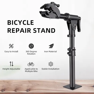 Productafbeelding van Opklapbare fietsenstandaard, verstelbare reparatiestandaard voor fietsen, geschikt voor mountainbikes en racefietsen