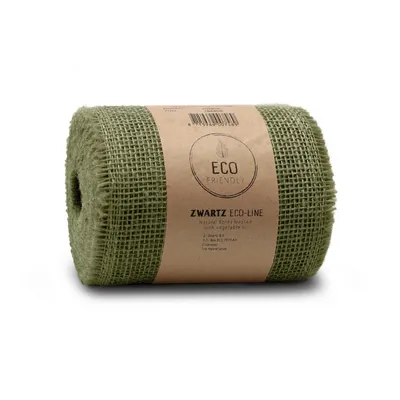 Produktbild von Tischläufer Jute grün olive 15 cm x 10 m