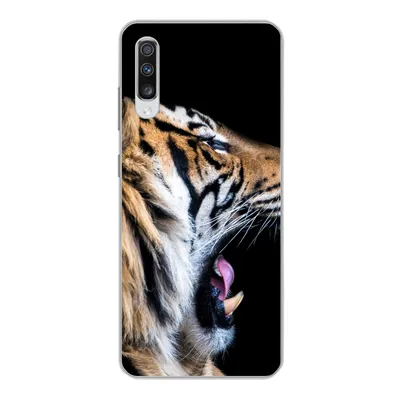 Produktbild von MuchoWow® Handyhülle Schutzhülle Hülle für Samsung Galaxy A70 Tiger - Tiere - Porträt Silikon Softcase Handy Hülle - Schutzhaube