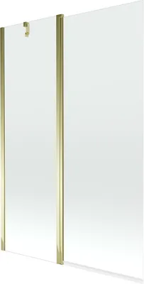 Produktbild von Mexen Flip 1-Flügel-Badewannenwand 120 x 150 cm, transparent, gold - 894-120-101-50-00