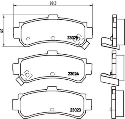 Produktbild von Brembo Bremsbelagsatz, Scheibenbremse Hinterachse P 56 035